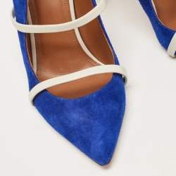 Pre Owned Malone Souliers Blue Suede and Leather Maureen  Pumps Size 39