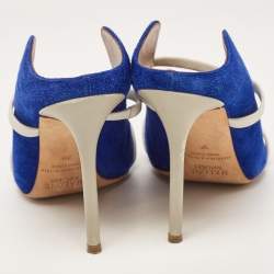 Pre Owned Malone Souliers Blue Suede and Leather Maureen  Pumps Size 39