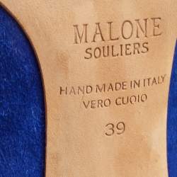 Pre Owned Malone Souliers Blue Suede and Leather Maureen  Pumps Size 39