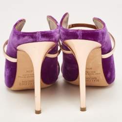 Malone Souliers Purple Velvet Maureen Mules Size 40.5 