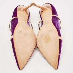 Malone Souliers Purple Velvet Maureen Mules Size 40.5 