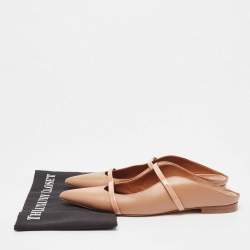 Pre Owned Malone Souliers Beige Leather Maureen  Flats Size 41