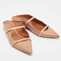 Pre Owned Malone Souliers Beige Leather Maureen  Flats Size 41