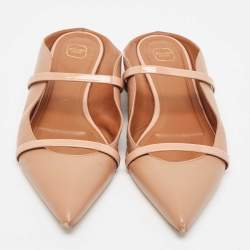 Pre Owned Malone Souliers Beige Leather Maureen  Flats Size 41