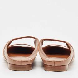 Pre Owned Malone Souliers Beige Leather Maureen  Flats Size 41