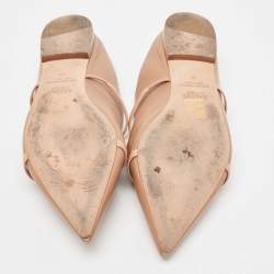 Pre Owned Malone Souliers Beige Leather Maureen  Flats Size 41