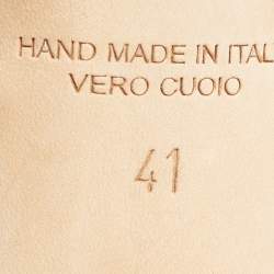 Pre Owned Malone Souliers Black/Purple Patent Leather and Chord Maisie Kitten-Heel Sandals Size 41