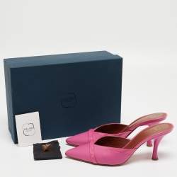 Pre Owned Malone Souliers Pink Patent and Leather Jake Mules Size 39