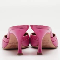 Pre Owned Malone Souliers Pink Patent and Leather Jake Mules Size 39