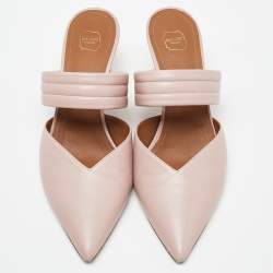Pre Owned Malone Souliers Pink Leather Maisie Mules Size 39