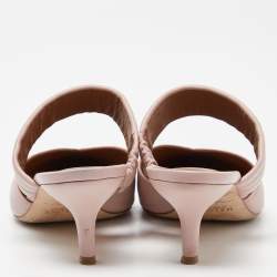 Pre Owned Malone Souliers Pink Leather Maisie Mules Size 39