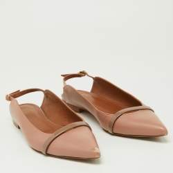 Malone Souliers Old Rose Leather Pointed Toe Mules Size 38