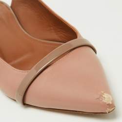 Malone Souliers Old Rose Leather Pointed Toe Mules Size 38