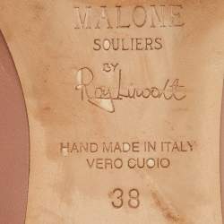 Malone Souliers Old Rose Leather Pointed Toe Mules Size 38