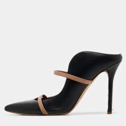 Pre Owned Malone Souliers Black Leather Maureen Sandals Size 39