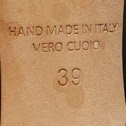 Pre Owned Malone Souliers Black Leather Maureen Sandals Size 39