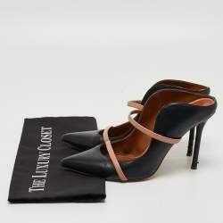 Pre Owned Malone Souliers Black Leather Maureen Sandals Size 39