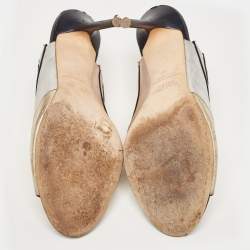 Pre Owned Malone Souliers Tricolor Leather Open Toe Mules Size 40