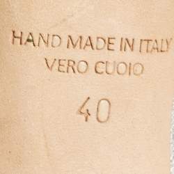 Pre Owned Malone Souliers Tricolor Leather Open Toe Mules Size 40