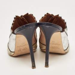 Pre Owned Malone Souliers Tricolor Leather Open Toe Mules Size 40