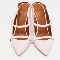 Pre Owned Malone Souliers Pink Leather Maureen Mules Size 37