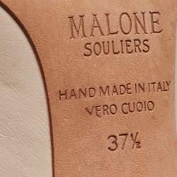 Pre Owned Malone Souliers Two Tone Leather Maureen Mules Size 37.5
