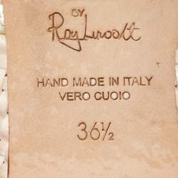 Pre Owned Malone Souliers Cream/Gold Woven Satin and Leather Maureen Flat Mules Size 36.5