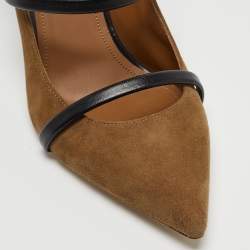 مملوكة مسبقًا Malone Souliers Brown Suede and Leather Robyn Pumps Size 39