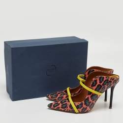Pre Owned Malone Souliers Multicolor Leopard Print Python and Leather Maureen Mules Size 39