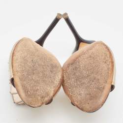 Pre Owned Malone Souliers Tricolor Leather Donna Slide Sandals Size 37