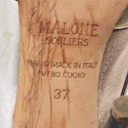 Pre Owned Malone Souliers Tricolor Leather Donna Slide Sandals Size 37