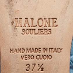 Pre Owned Malone Souliers Light Blue Suede Cher Ballet Flats Size 37.5 