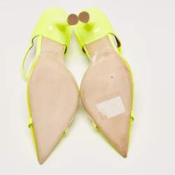 Malone Souliers Neon Yellow Iona Heel Mules Size 40.5