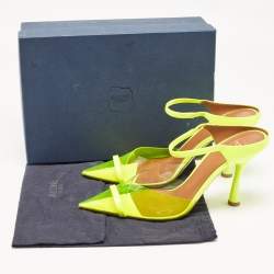 Malone Souliers Neon Yellow Iona Heel Mules Size 40.5