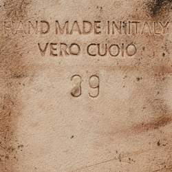 Pre Owned Malone Souliers Beige Leather Helene Mules Size 39