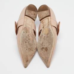 Pre Owned Malone Souliers Beige Leather Helene Mules Size 39