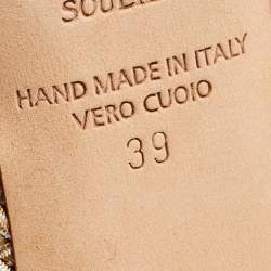 Pre Owned Malone Souliers Pink Raffia Maisie Mules Size 39