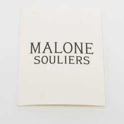 Pre Owned Malone Souliers Brown Croc Embossed and Patent Leather Frankie Mules Size 38