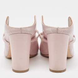 Pre Owned Malone Souliers Beige Leather Norah Slide Sandals Size 38.5