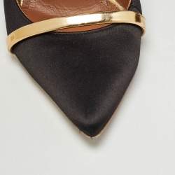 Pre Owned Malone Souliers Black Satin Maureen Pumps Size 39