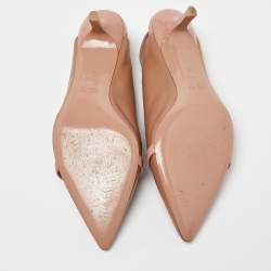 Pre Owned Malone Souliers Beige Leather Marion Pointed Toe Slingback Pumps Size 36