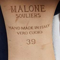 Pre Owned Malone Souliers Blue Suede D'orsay Pointed Toe Pumps Size 39