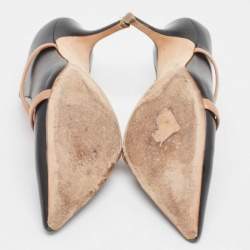 Pre Owned Malone Souliers Black Leather Maureen  Pumps Size 38