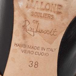 Pre Owned Malone Souliers Black Leather Maureen  Pumps Size 38
