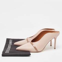 Pre Owned Malone Souliers Beige Leather Constance Mules Size 40