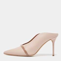Pre Owned Malone Souliers Beige Leather Constance Mules Size 40