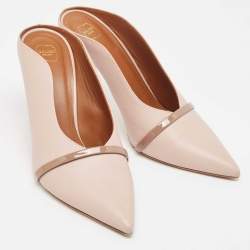Pre Owned Malone Souliers Beige Leather Constance Mules Size 40
