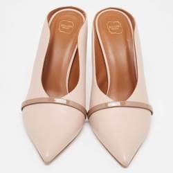 Pre Owned Malone Souliers Beige Leather Constance Mules Size 40