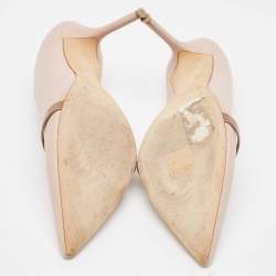 Pre Owned Malone Souliers Beige Leather Constance Mules Size 40