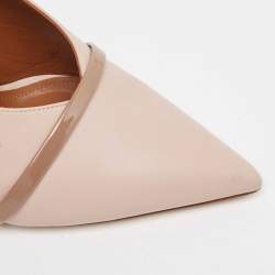 Pre Owned Malone Souliers Beige Leather Constance Mules Size 40